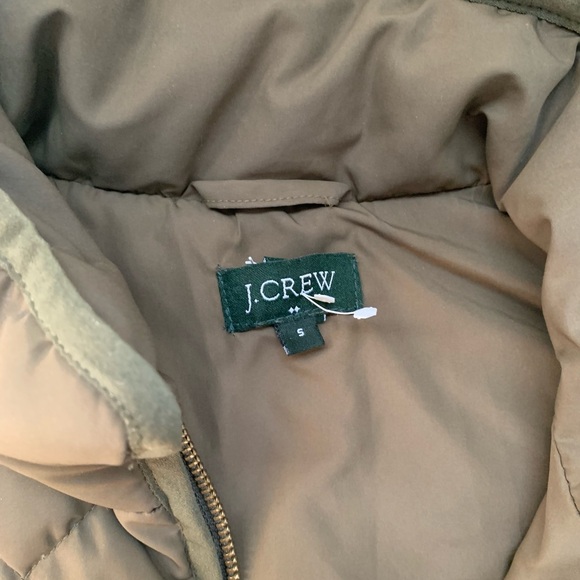 J Crew Quilted Olive Green Vest - Picture 2 of 2